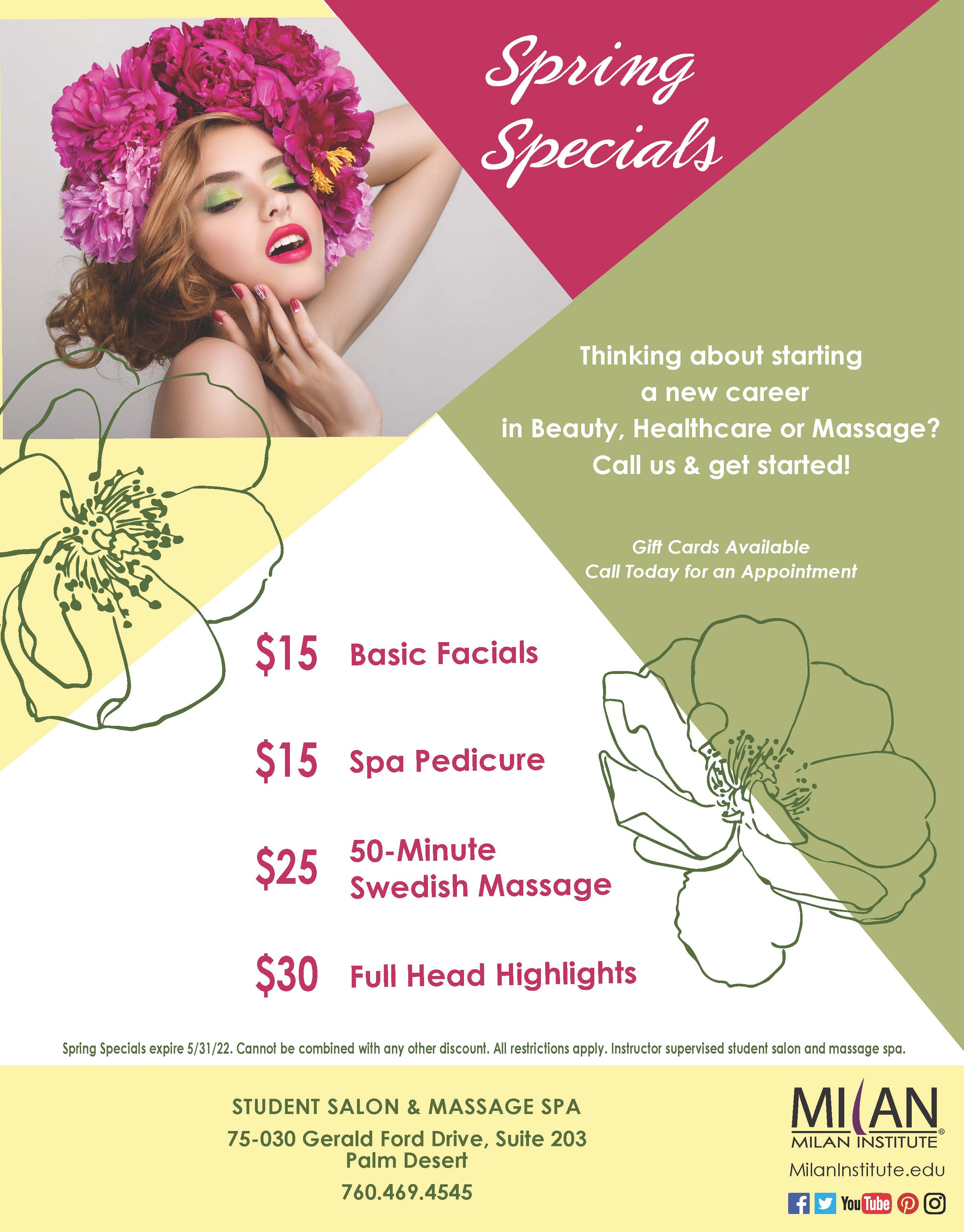 Milan Institute Student Salon & Massage Spa Palm Desert, California