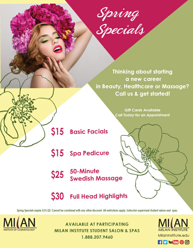 Spring Salon & Spa Specials | Lan Institute Of Cosmetology