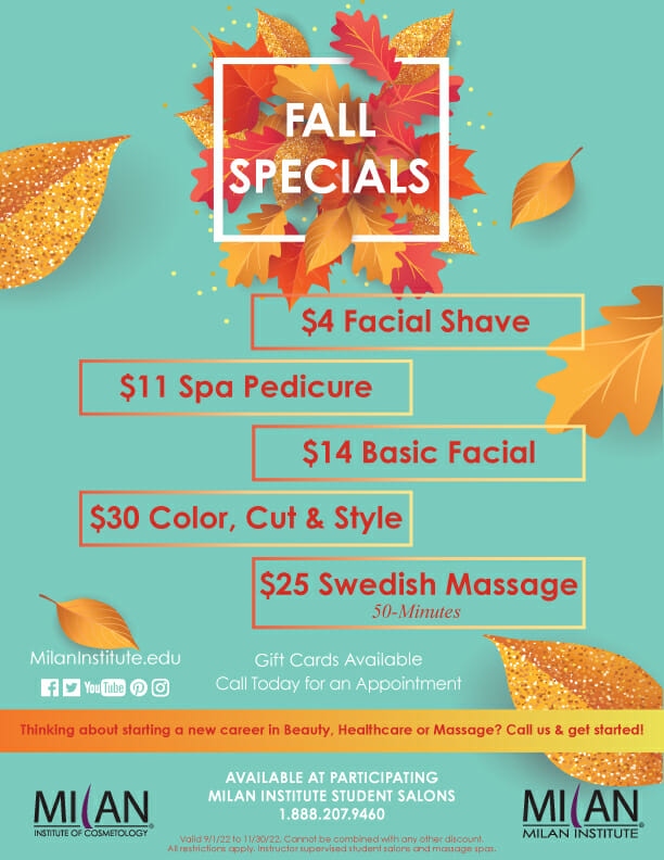Fall Salon & Spa Specials | Lan Institute Of Cosmetology